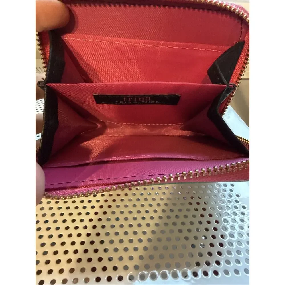 Women's Trina Turk Wallet One Size Green Pink Floral 4 X 5”